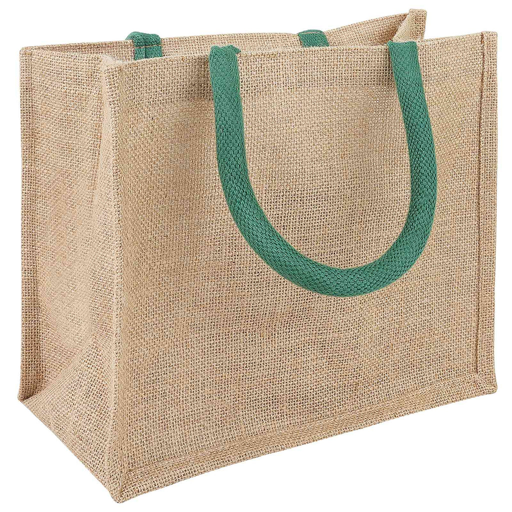 vidaXL Torebki jutowe 10 Naturalny i zielony 26 x 22 x 14 cm