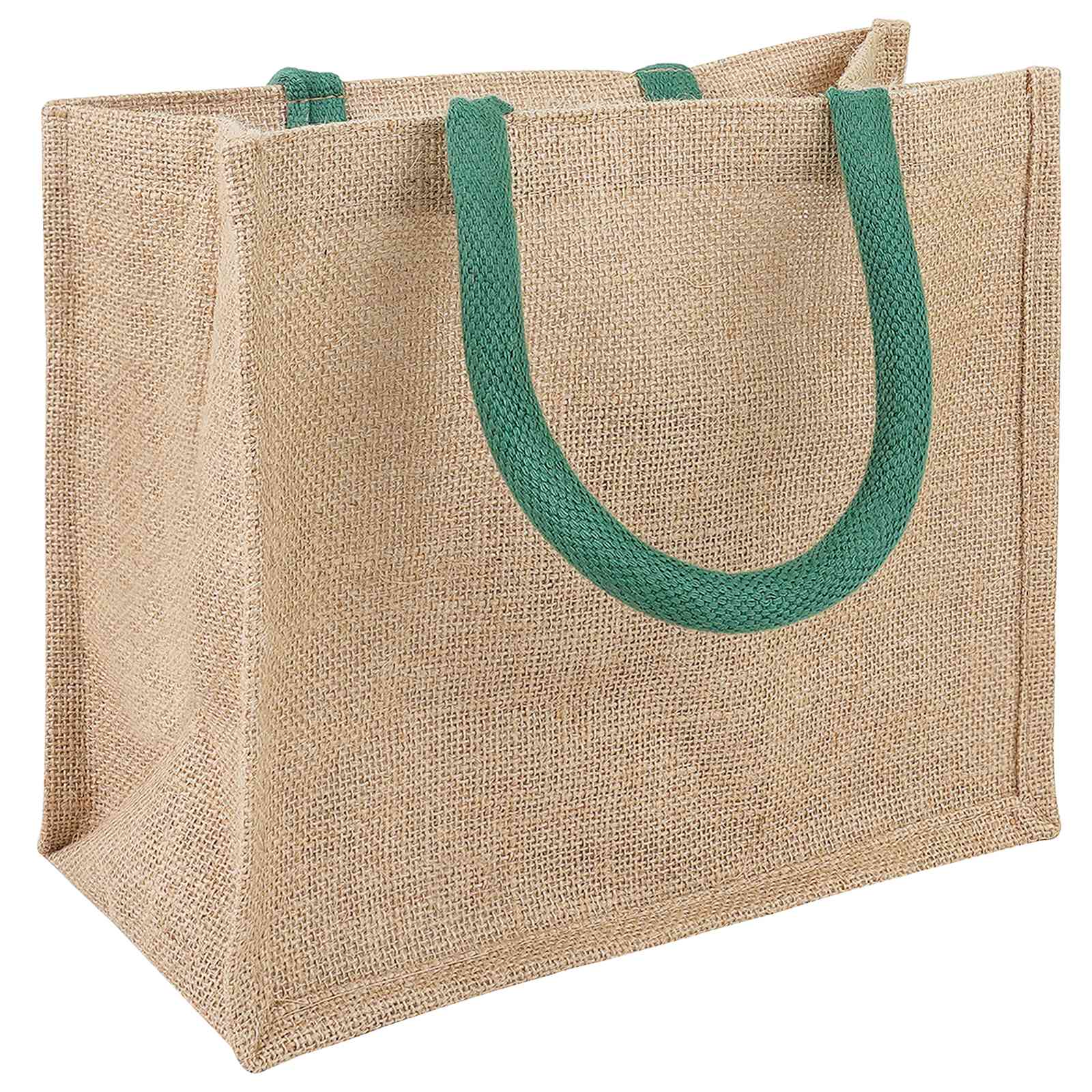 vidaXL Torebki jutowe 10 Naturalny i zielony 26 x 22 x 14 cm