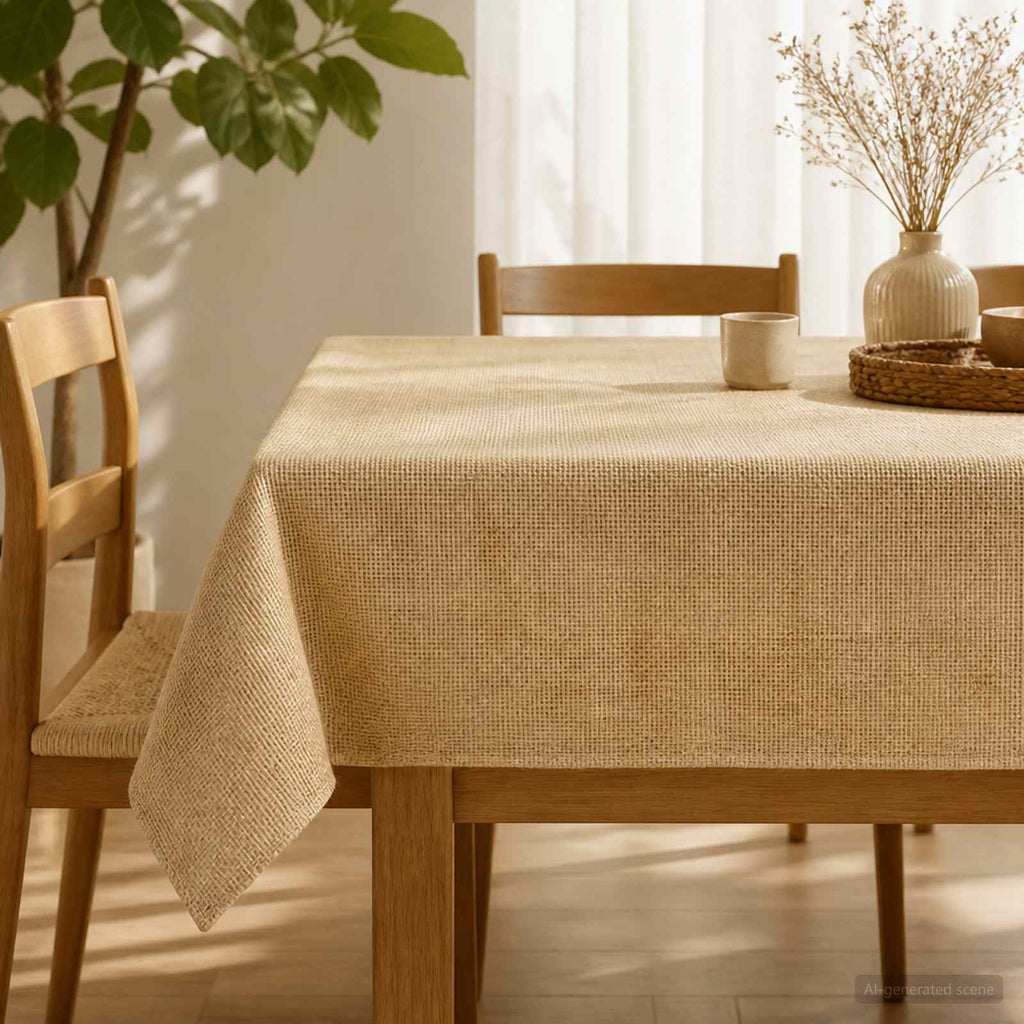 vidaXL Obrus jutowy naturalny 140 x 140 cm 100% Juta Tossa