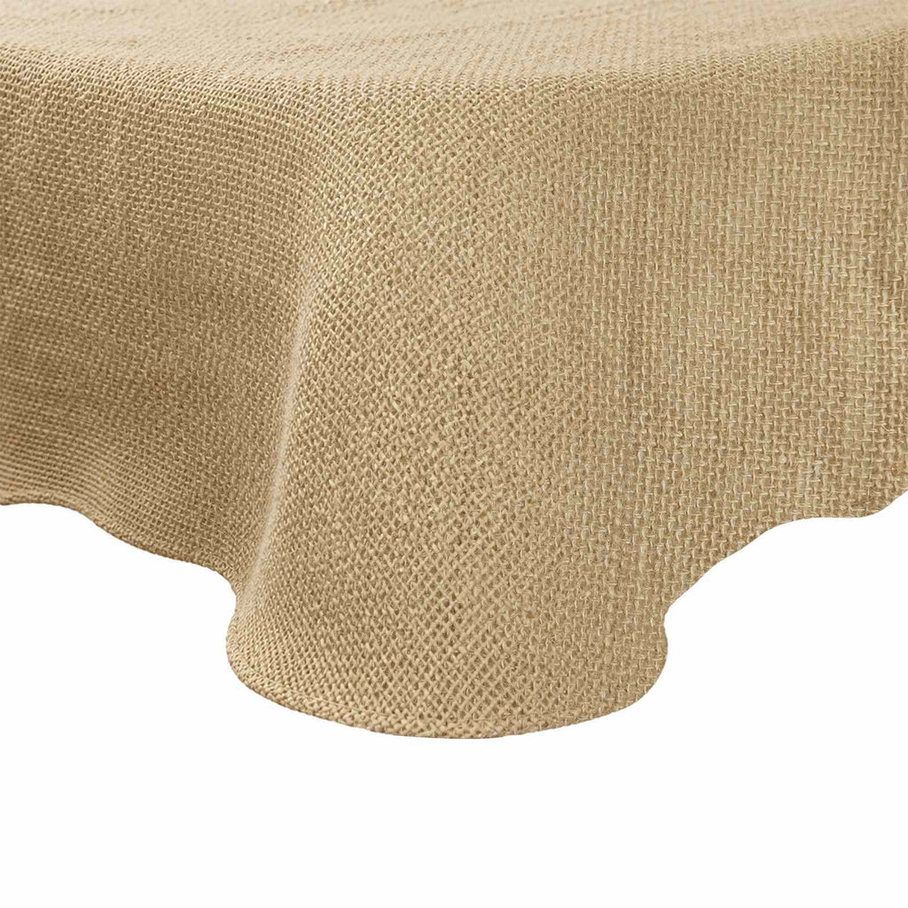 vidaXL Obrus jutowy naturalny Ø 140 cm 100% Juta Tossa
