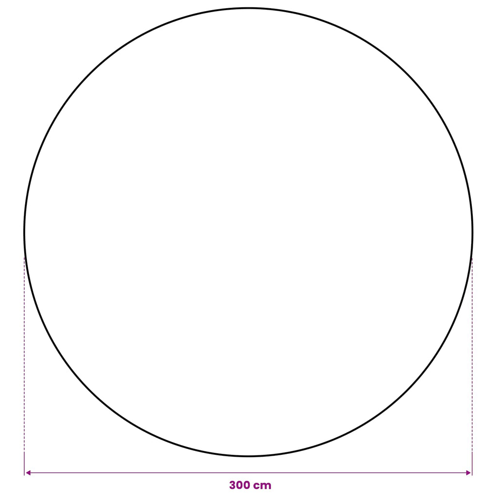 vidaXL Obrus jutowy naturalny Ø 300 cm 100% Juta Tossa