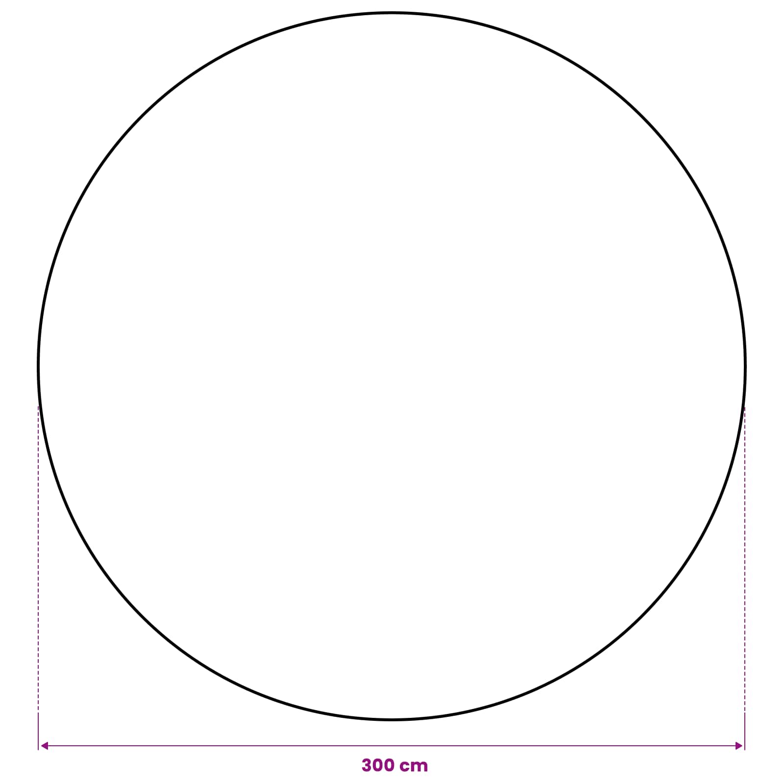 vidaXL Obrus jutowy naturalny Ø 300 cm 100% Juta Tossa