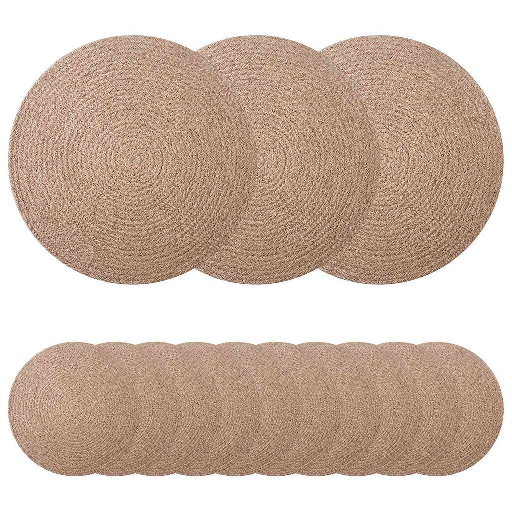 vidaXL Podkładki Jutowe 50 pcs naturalny Ø 30 cm 100% Juta Tossa