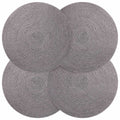 vidaXL Podkładki Jutowe 4 pcs Szary Ø 30 cm 100% Juta Tossa