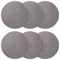 vidaXL Podkładki Jutowe 6 pcs Szary Ø 30 cm 100% Juta Tossa