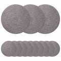 vidaXL Podkładki Jutowe 12 pcs Szary Ø 30 cm 100% Juta Tossa