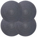 vidaXL Podkładki Jutowe 4 pcs ciemnoszary Ø 30 cm 100% Juta Tossa