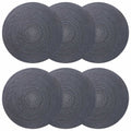 vidaXL Podkładki Jutowe 6 pcs ciemnoszary Ø 30 cm 100% Juta Tossa