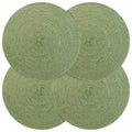 vidaXL Podkładki Jutowe 4 pcs oliwkowa zieleń Ø 30 cm 100% Juta Tossa