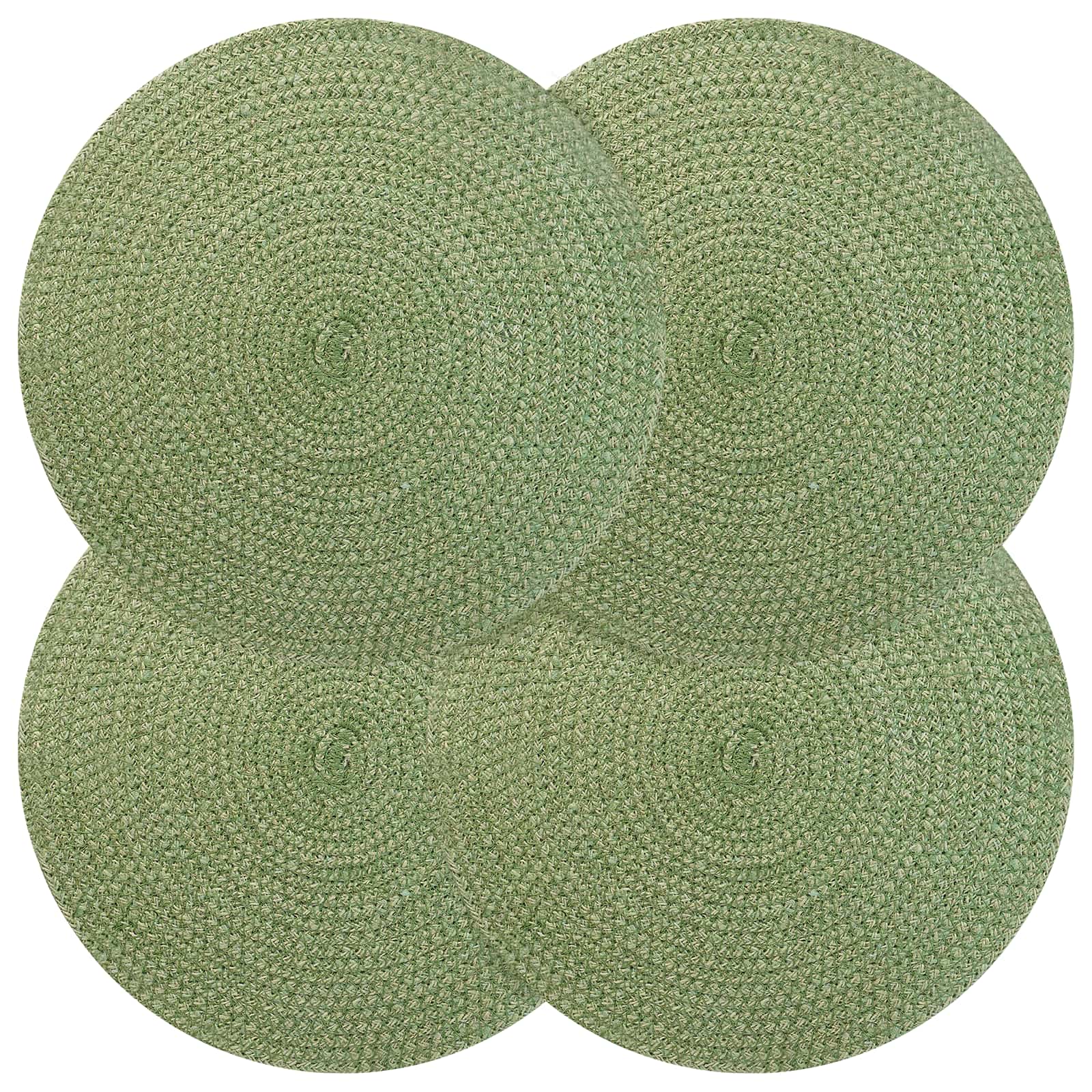 vidaXL Podkładki Jutowe 4 pcs oliwkowa zieleń Ø 30 cm 100% Juta Tossa