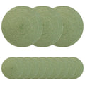 vidaXL Podkładki Jutowe 12 pcs oliwkowa zieleń Ø 30 cm 100% Juta Tossa