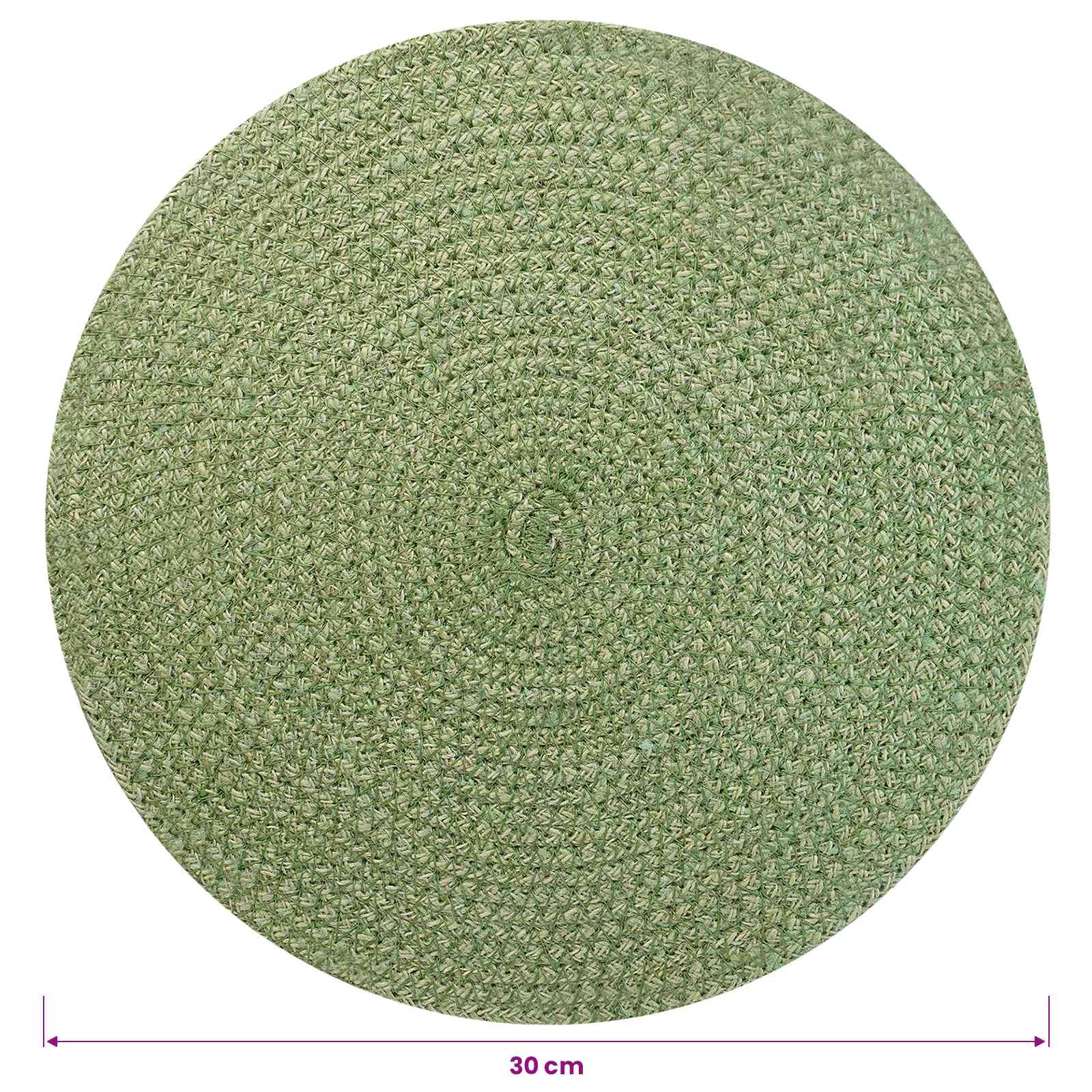 vidaXL Podkładki Jutowe 12 pcs oliwkowa zieleń Ø 30 cm 100% Juta Tossa