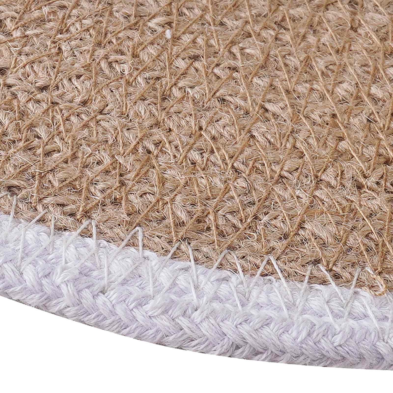 vidaXL Podkładki Jutowe 12 pcs Naturalne i białe Ø 30 cm