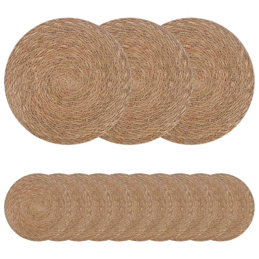 vidaXL Podkładki z trawy morskiej 50 pcs naturalny Ø 30 cm