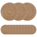 vidaXL Podkładki z trawy morskiej 50 pcs naturalny Ø 30 cm