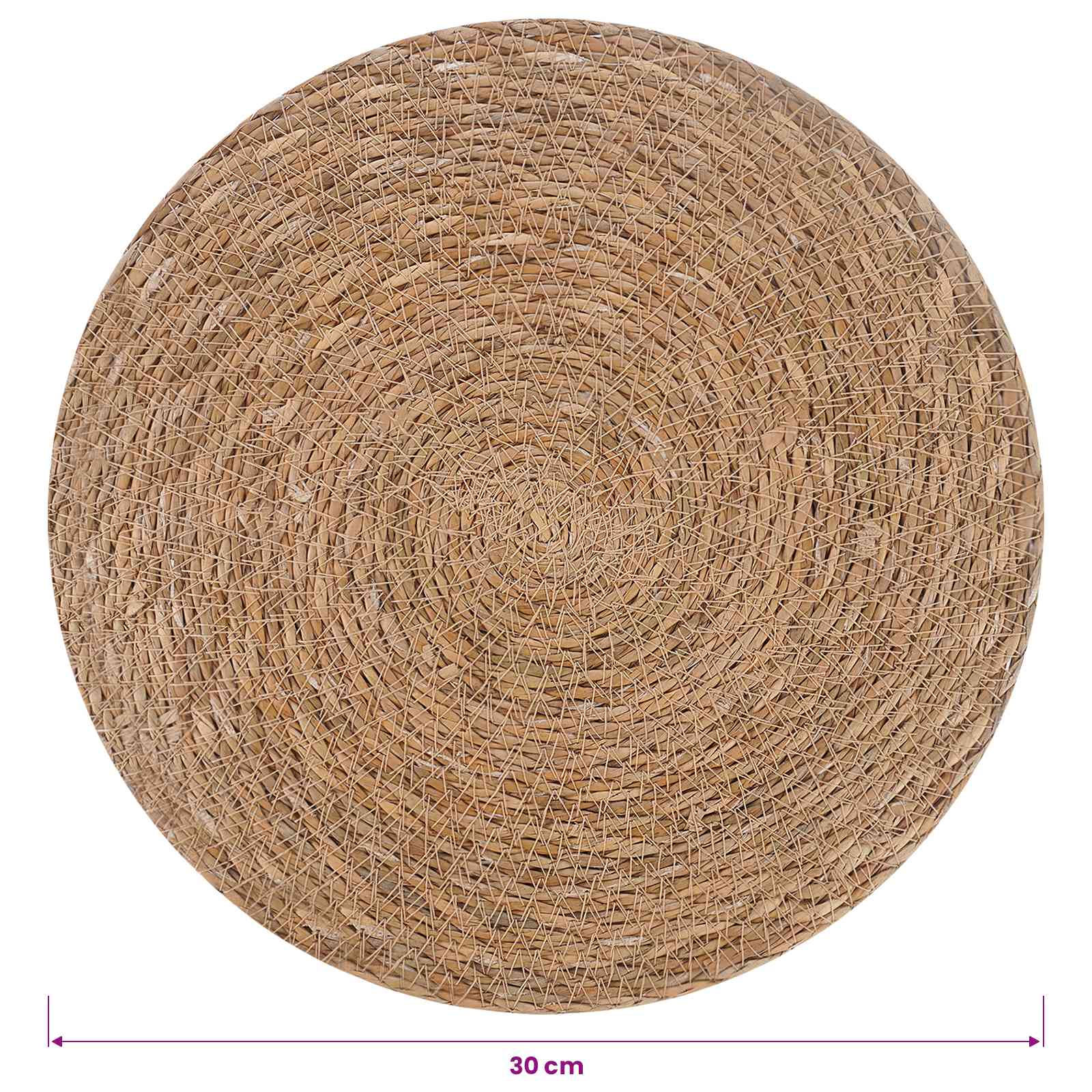 vidaXL Podkładki z trawy morskiej 50 pcs naturalny Ø 30 cm