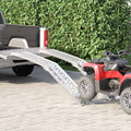 vidaXL Składana rampa motocyklowa 340 kg na rampę 2 pcs Srebrny