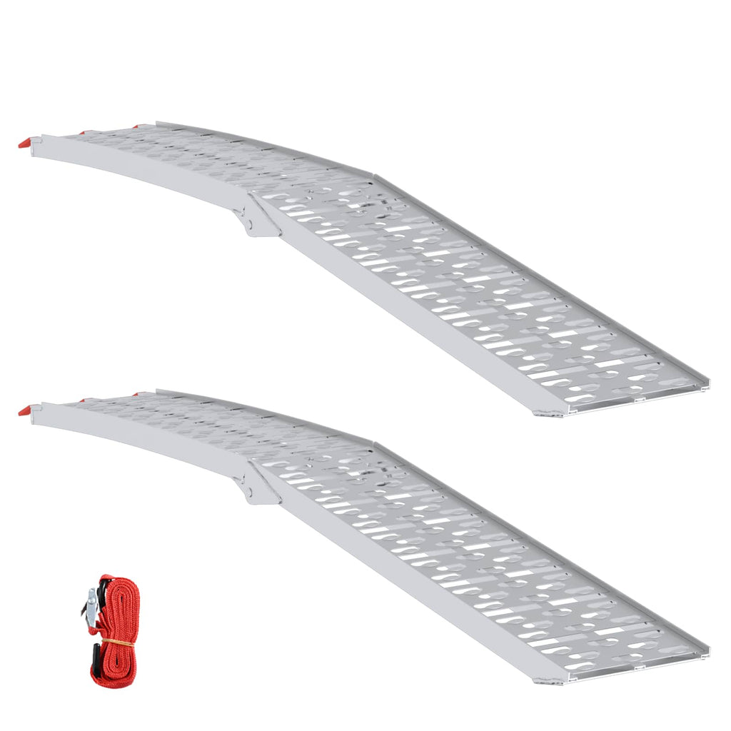vidaXL Składana rampa motocyklowa 340 kg na rampę 2 pcs Srebrny