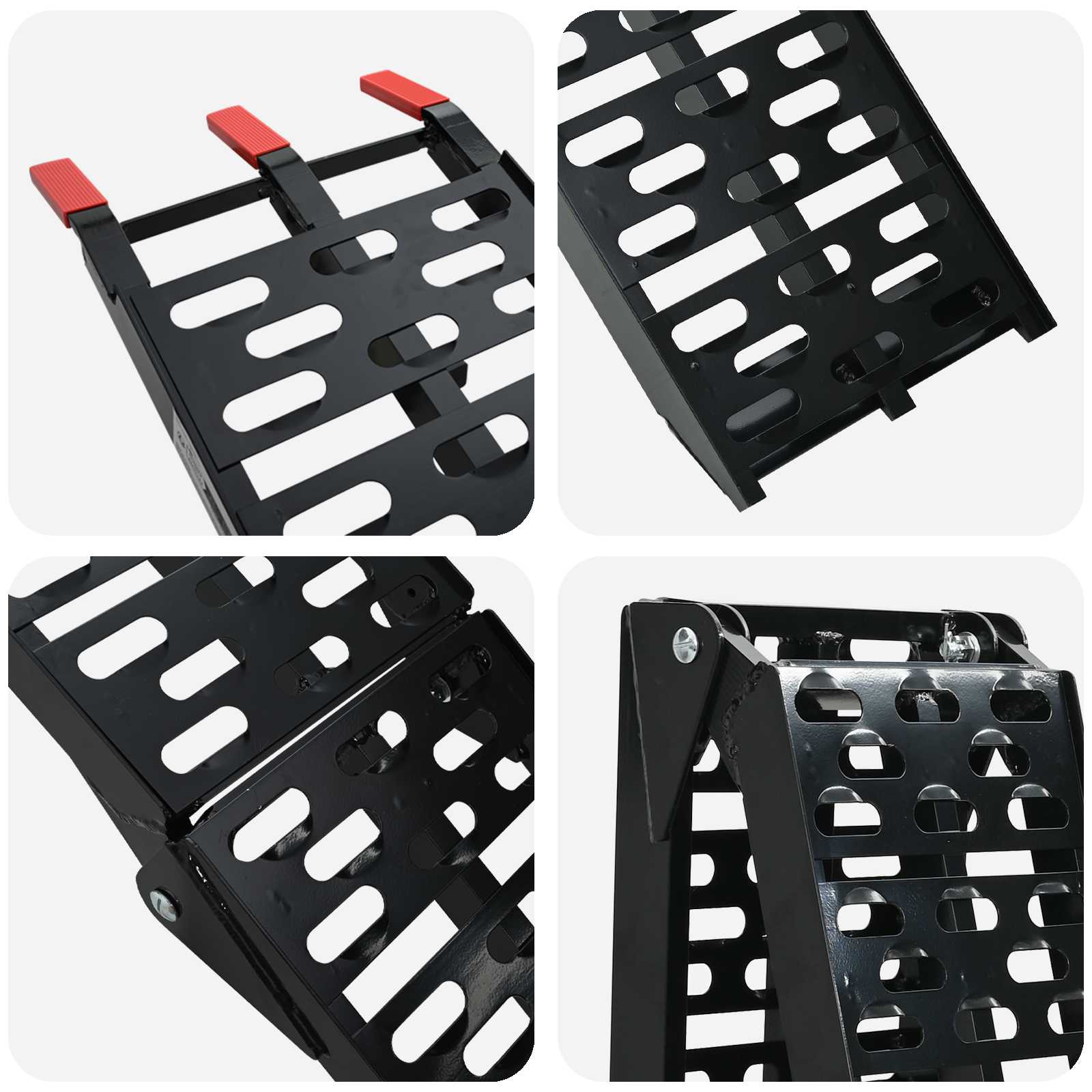 vidaXL Składana rampa motocyklowa 340 kg na rampę 2 pcs Czarny