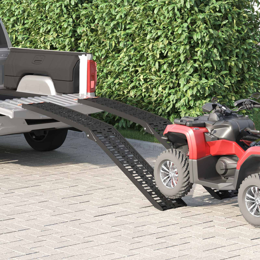 vidaXL Składana rampa motocyklowa 340 kg na rampę 2 pcs Czarny
