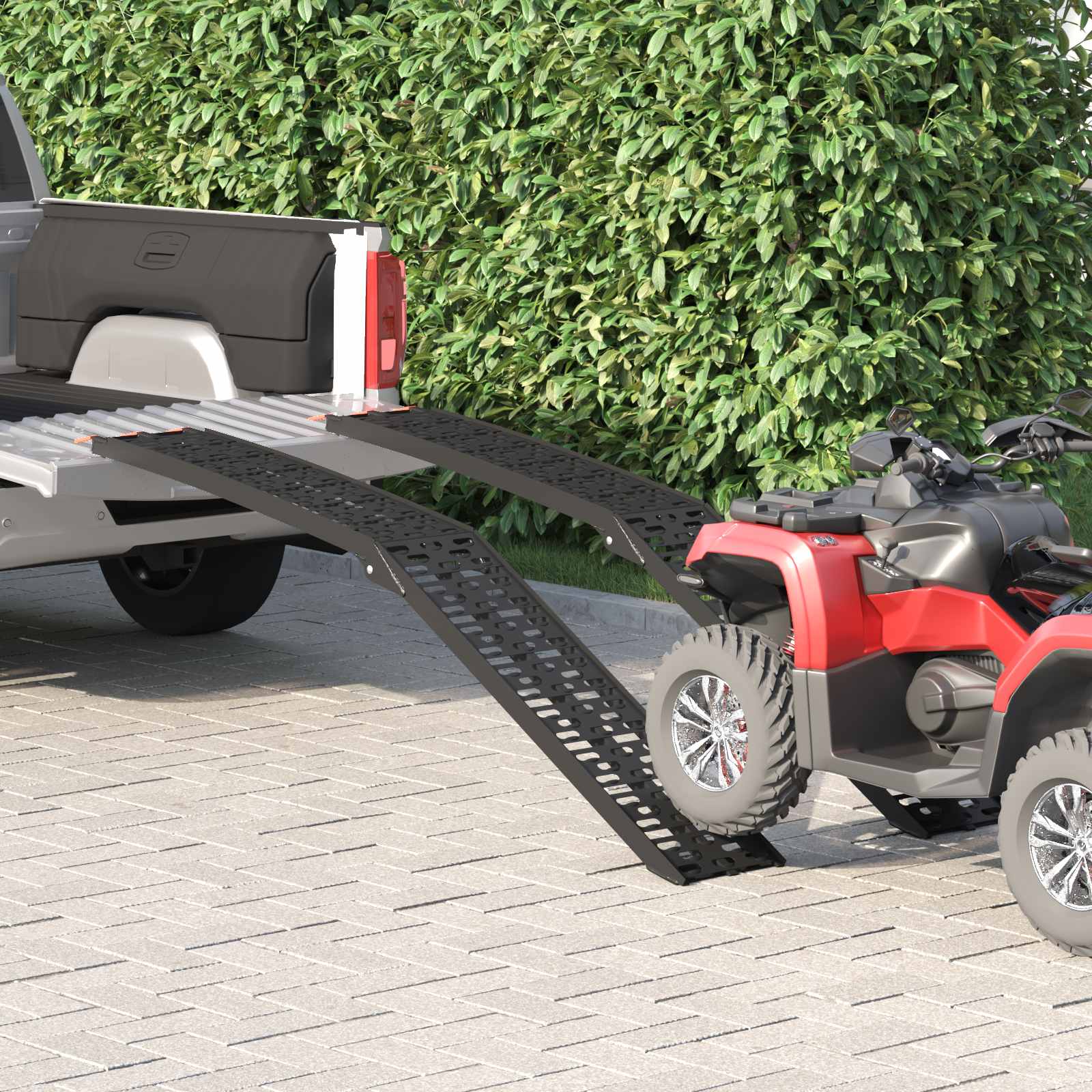 vidaXL Składana rampa motocyklowa 340 kg na rampę 2 pcs Czarny