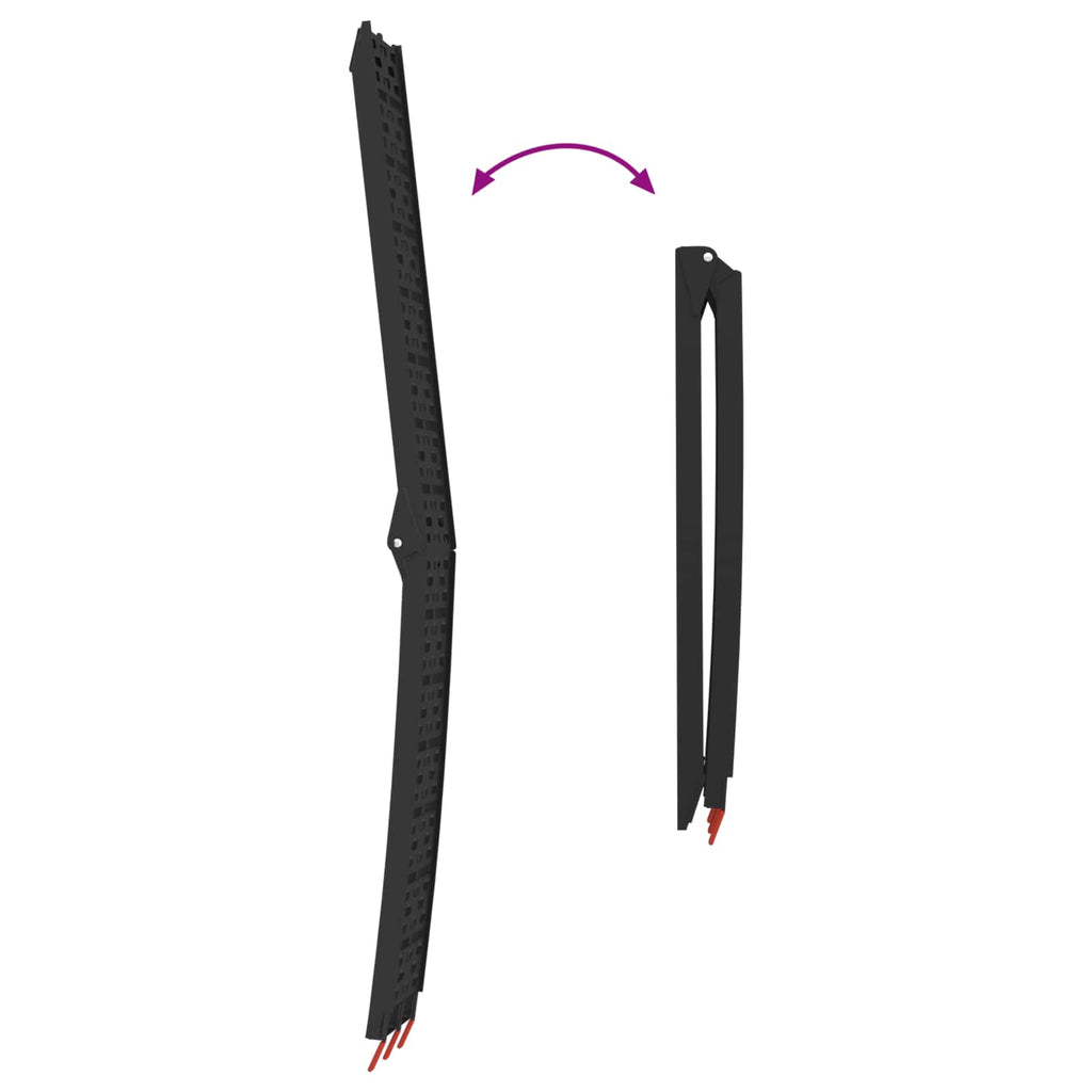 vidaXL Składana rampa motocyklowa 340 kg na rampę 2 pcs Czarny