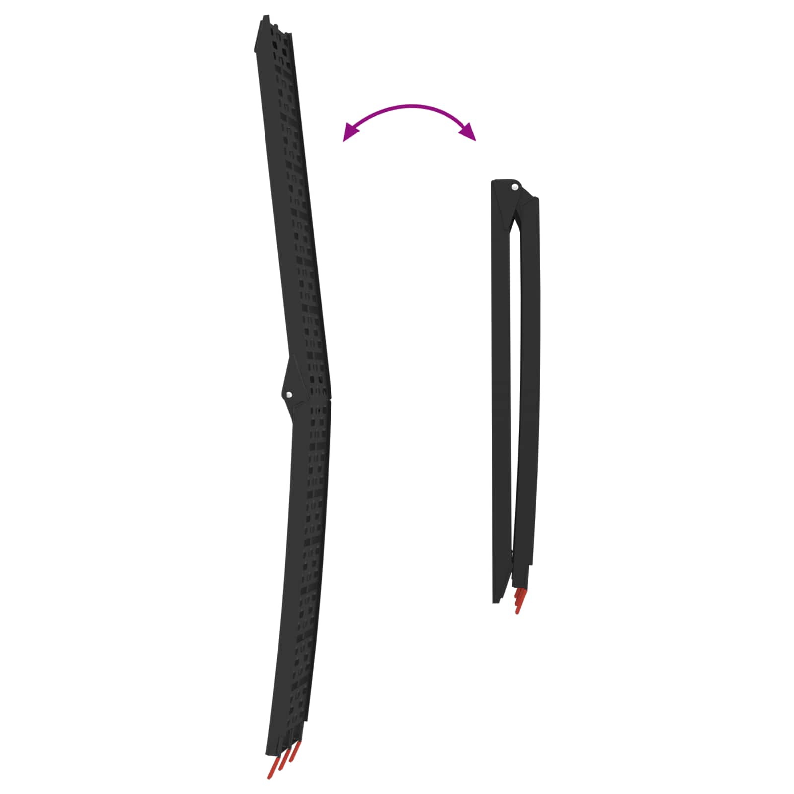 vidaXL Składana rampa motocyklowa 340 kg na rampę 2 pcs Czarny