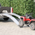 vidaXL Rampa motocyklowa 680 kg 2 pcs Srebrny 205 x 28 x 5 cm