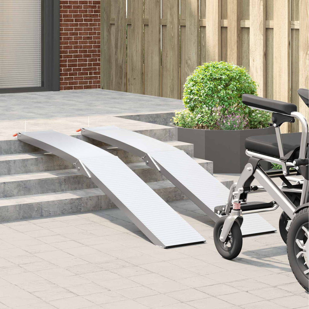 vidaXL Rampa motocyklowa 680 kg 2 pcs Srebrny 205 x 28 x 5 cm