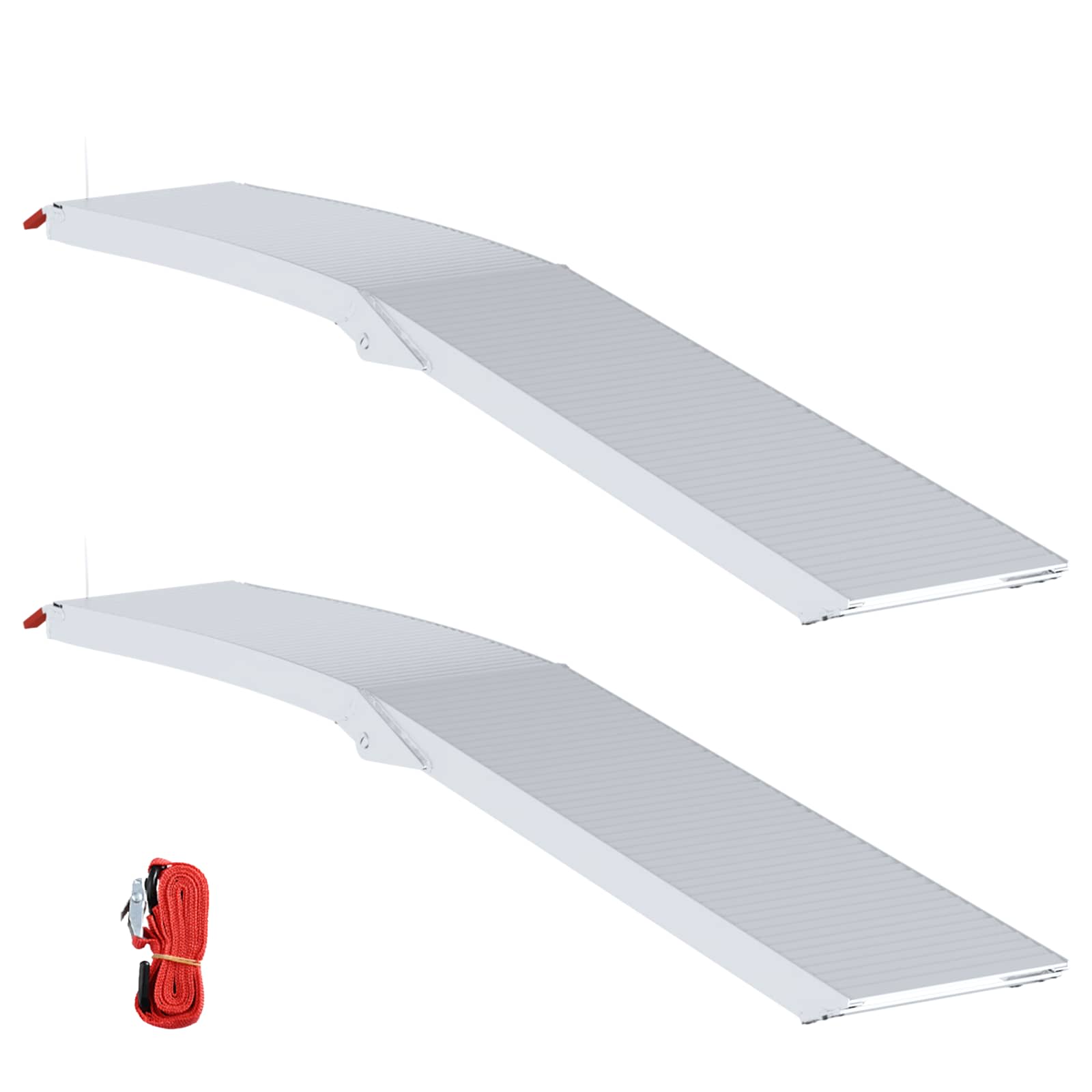 vidaXL Rampa motocyklowa 680 kg 2 pcs Srebrny 205 x 28 x 5 cm