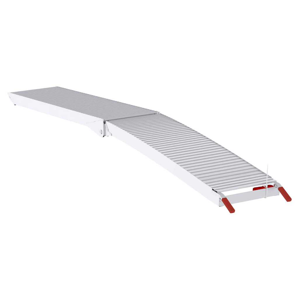 vidaXL Rampa motocyklowa 680 kg 2 pcs Srebrny 205 x 28 x 5 cm