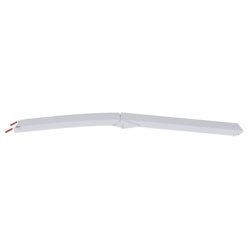 vidaXL Rampa motocyklowa 680 kg 2 pcs Srebrny 205 x 28 x 5 cm