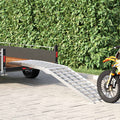 vidaXL Rampa motocyklowa 680 kg Srebrny 680 kg Aluminium