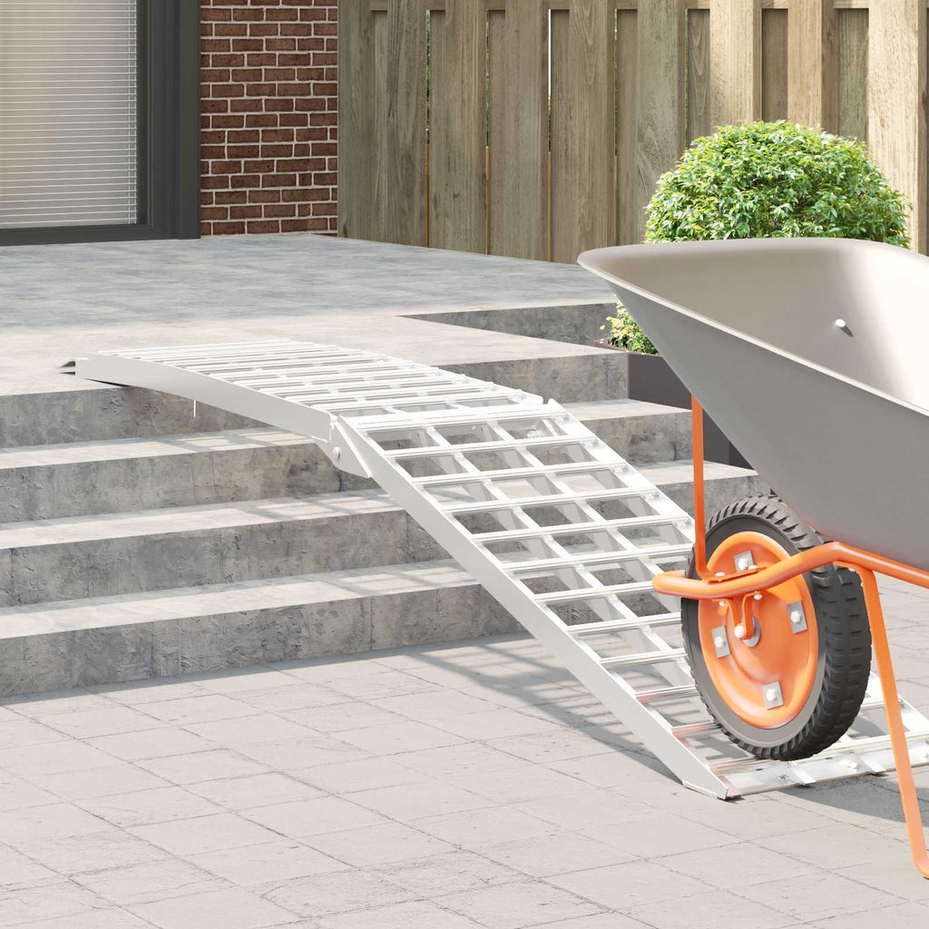 vidaXL Rampa motocyklowa 680 kg Srebrny 680 kg Aluminium