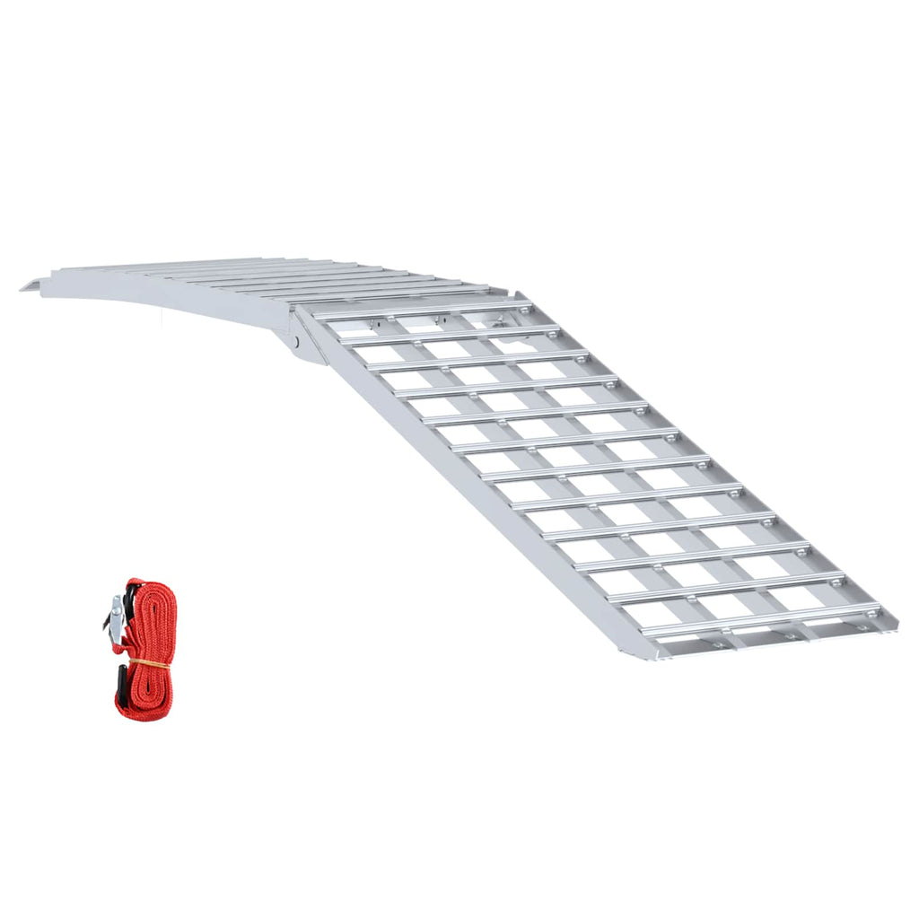 vidaXL Rampa motocyklowa 680 kg Srebrny 680 kg Aluminium