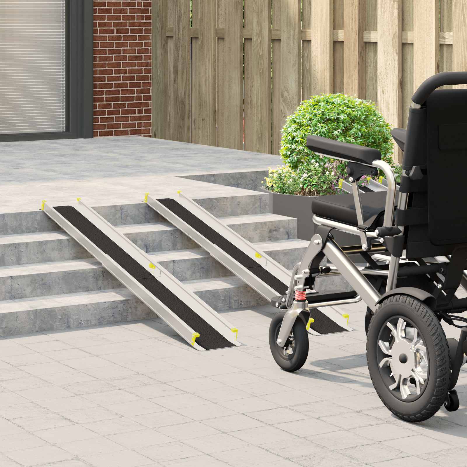 vidaXL Rampy do wózków inwalidzkich 270 kg 2 szt. Czarny