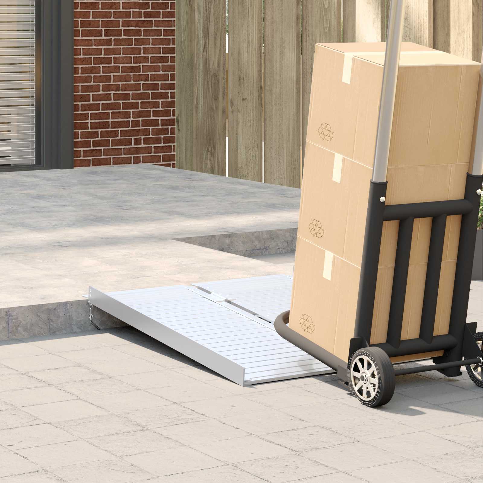 vidaXL Rampa dla wózków inwalidzkich 270 kg Srebrny 270 kg Aluminium