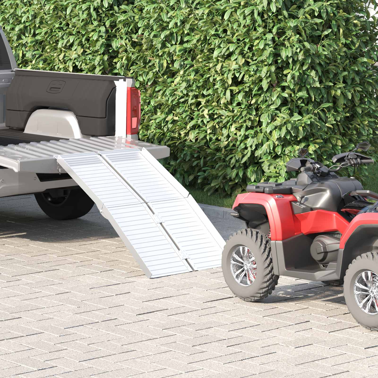 vidaXL Rampa dla wózków inwalidzkich 270 kg Srebrny 270 kg Aluminium