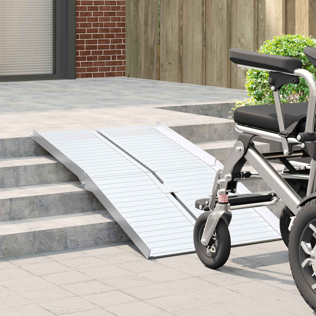 vidaXL Rampa dla wózków inwalidzkich 270 kg Srebrny 270 kg Aluminium