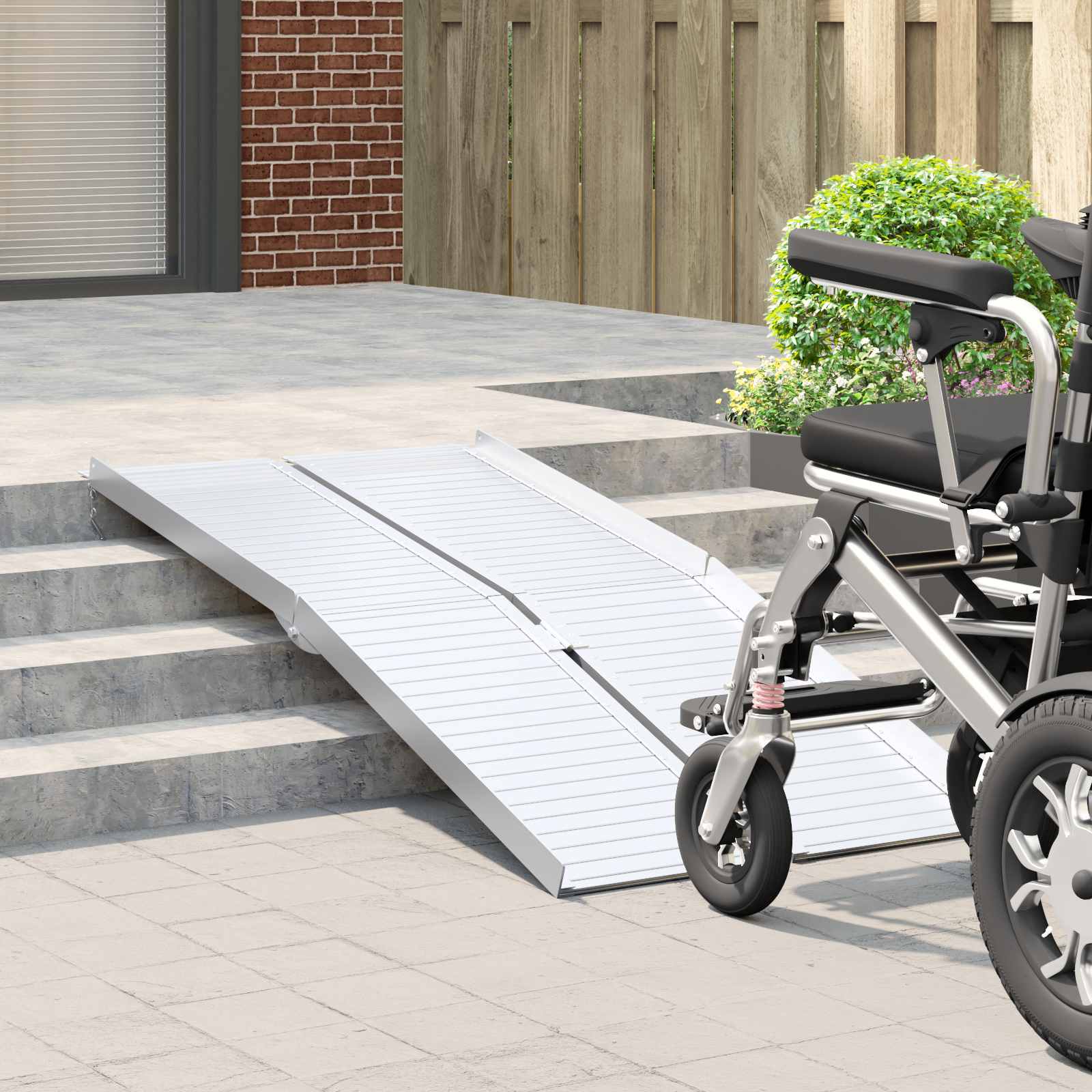 vidaXL Rampa dla wózków inwalidzkich 270 kg Srebrny 270 kg Aluminium