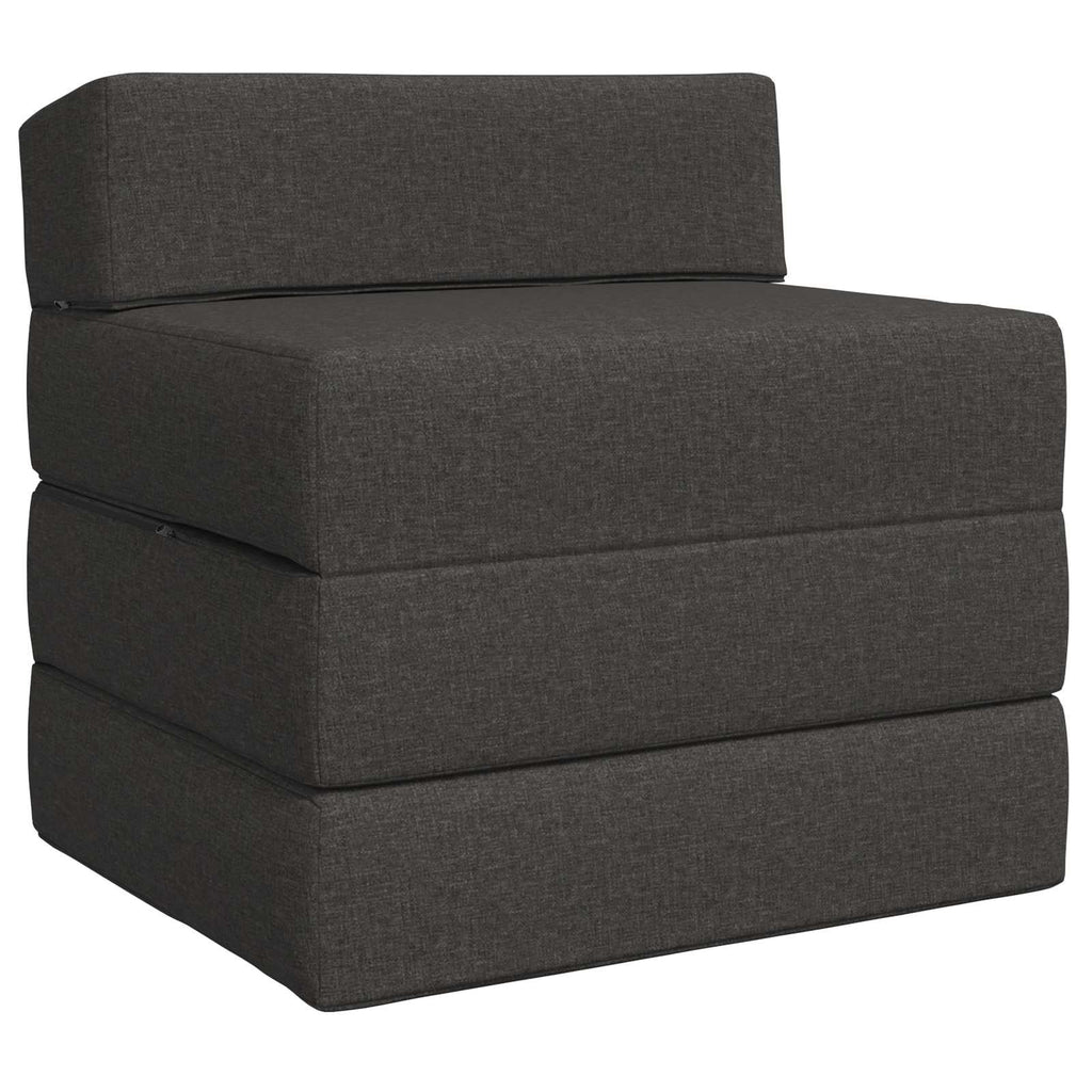 vidaXL Składana Sofa Łóżko ciemnoszary 200 x 70 x 15 cm tkanina