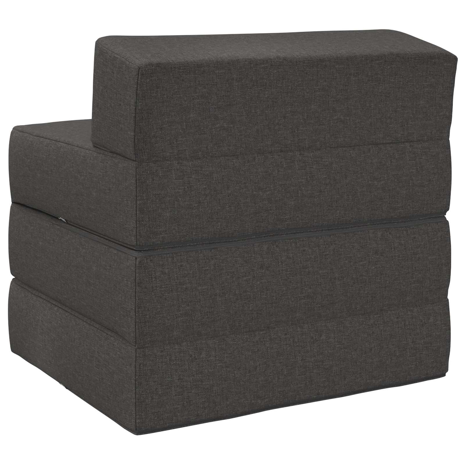 vidaXL Składana Sofa Łóżko ciemnoszary 200 x 70 x 15 cm tkanina