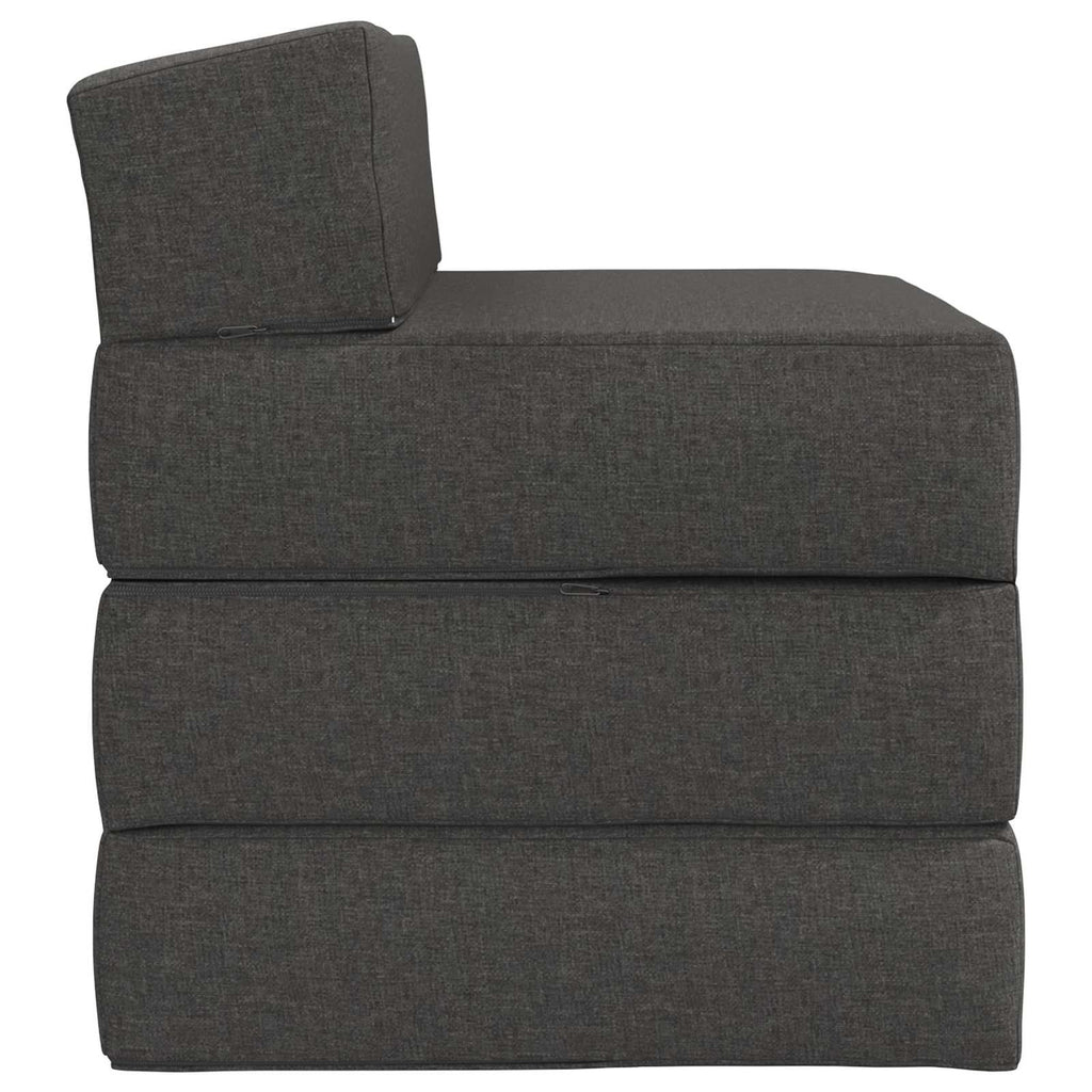 vidaXL Składana Sofa Łóżko ciemnoszary 200 x 70 x 15 cm tkanina