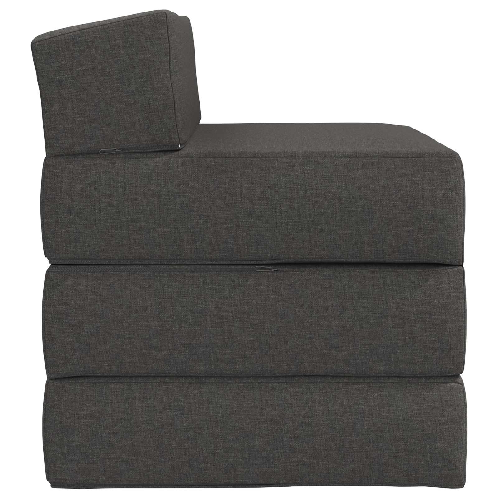 vidaXL Składana Sofa Łóżko ciemnoszary 200 x 70 x 15 cm tkanina