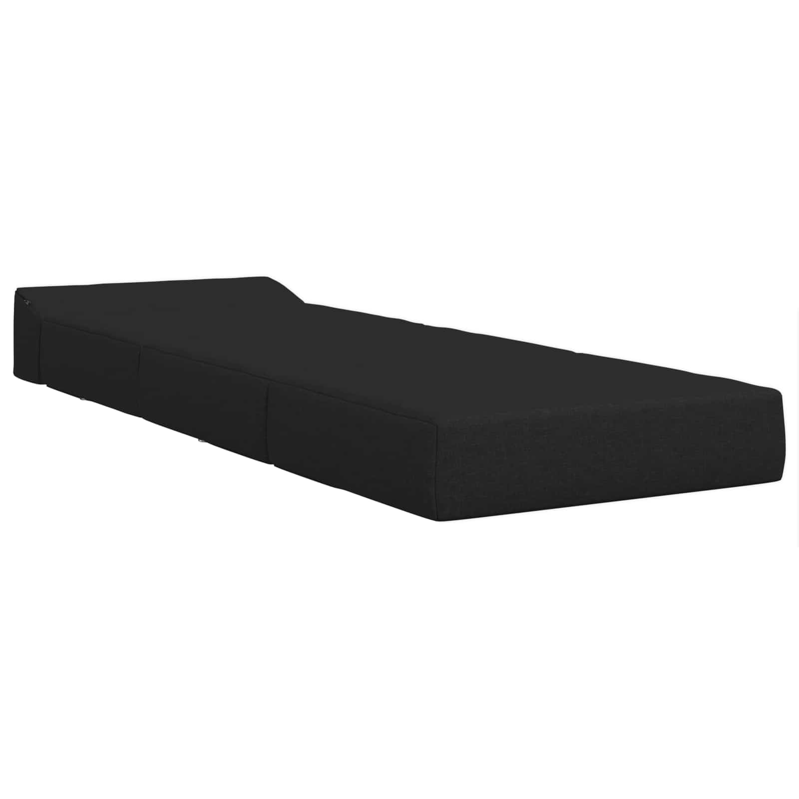 vidaXL Składana Sofa Łóżko Czarny 200 x 70 x 15 cm tkanina