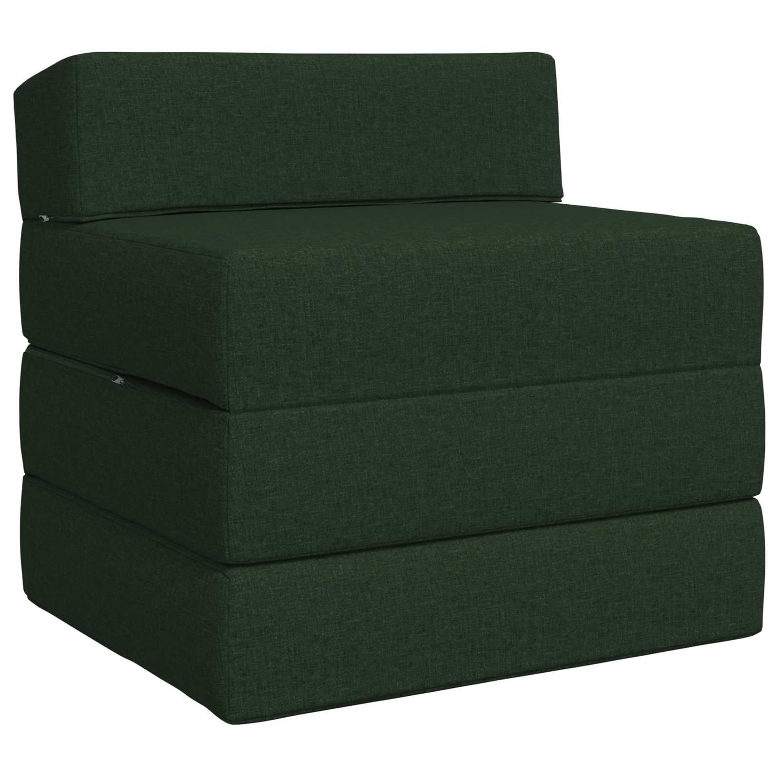 vidaXL Składana Sofa Łóżko Ciemnozielony 200 x 70 x 15 cm tkanina