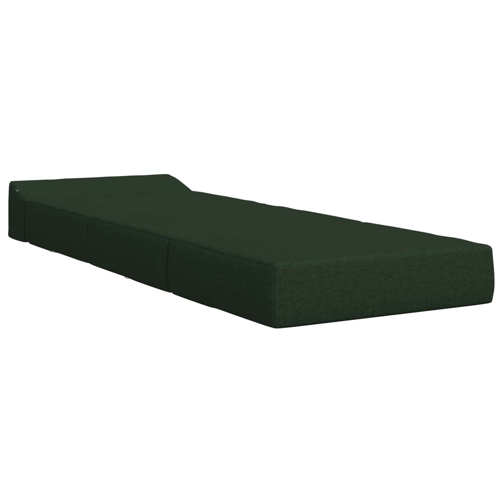 vidaXL Składana Sofa Łóżko Ciemnozielony 200 x 70 x 15 cm tkanina