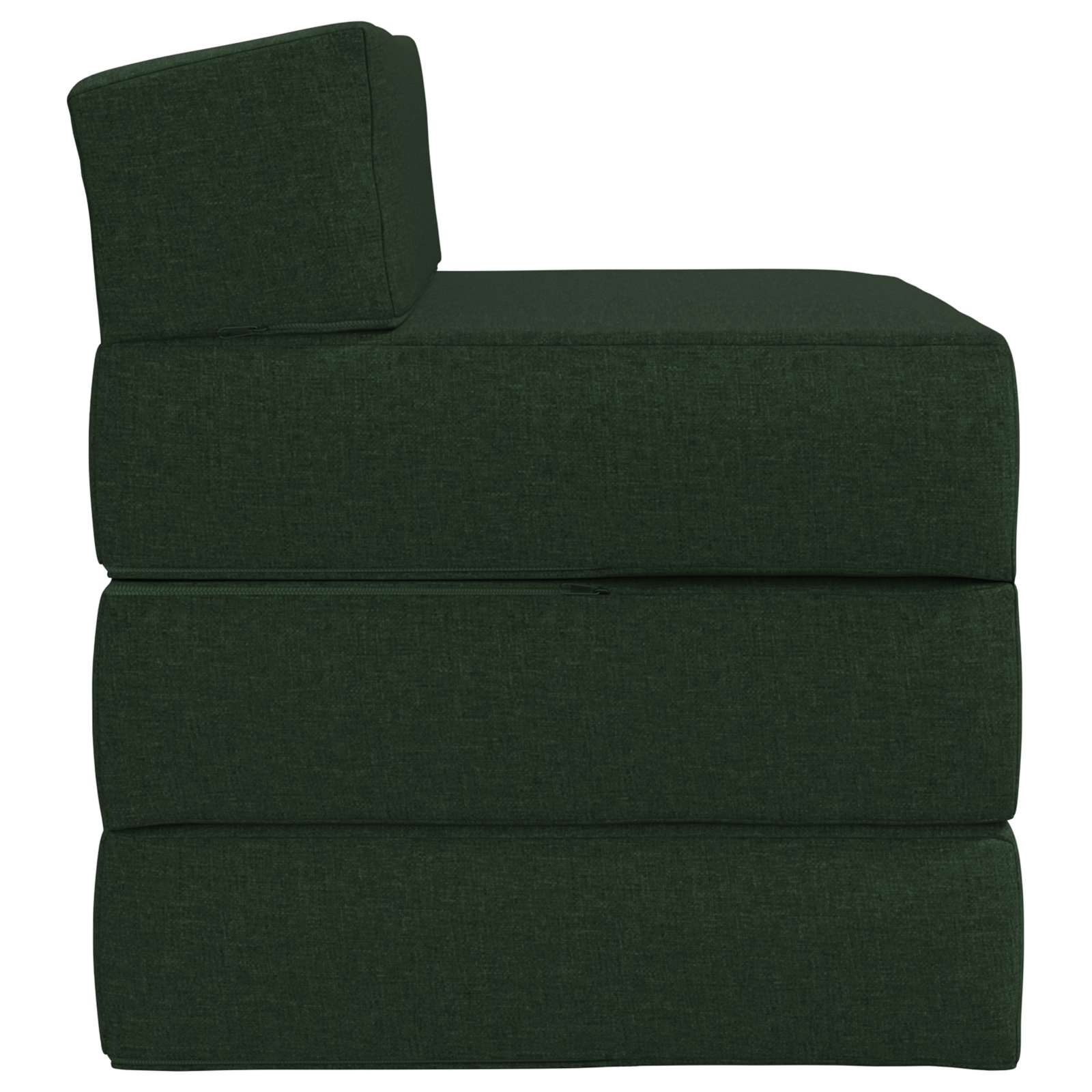 vidaXL Składana Sofa Łóżko Ciemnozielony 200 x 70 x 15 cm tkanina