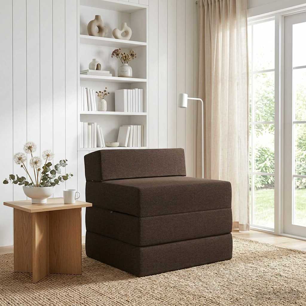 vidaXL Składana Sofa Łóżko Ciemnoszary 200 x 70 x 15 cm tkanina