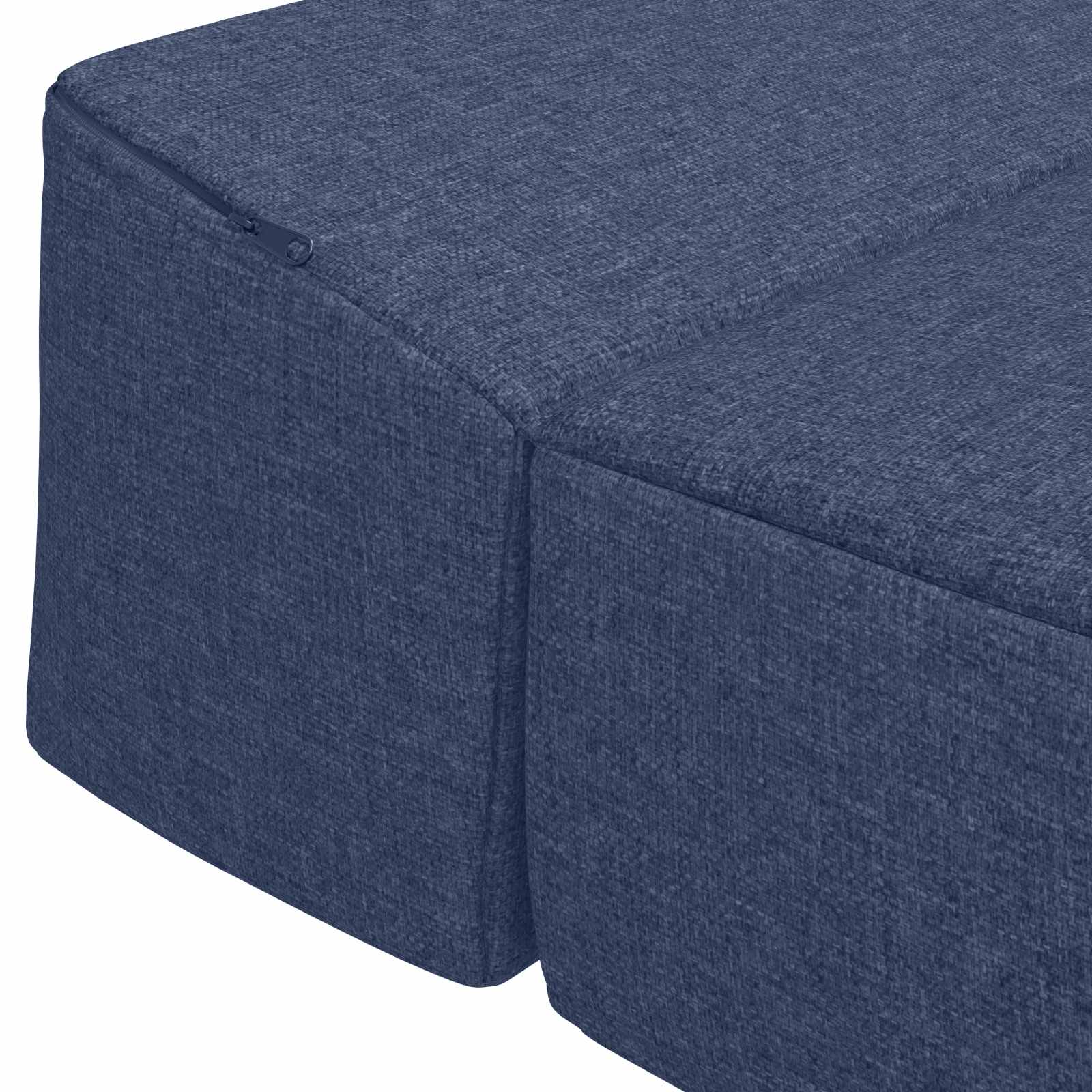 vidaXL Składana Sofa Łóżko niebieski 200 x 70 x 15 cm tkanina